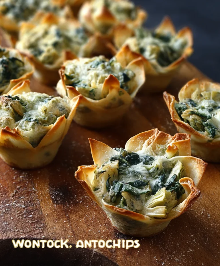 Spinach Artichoke Wonton Cups-Easy Appetizer