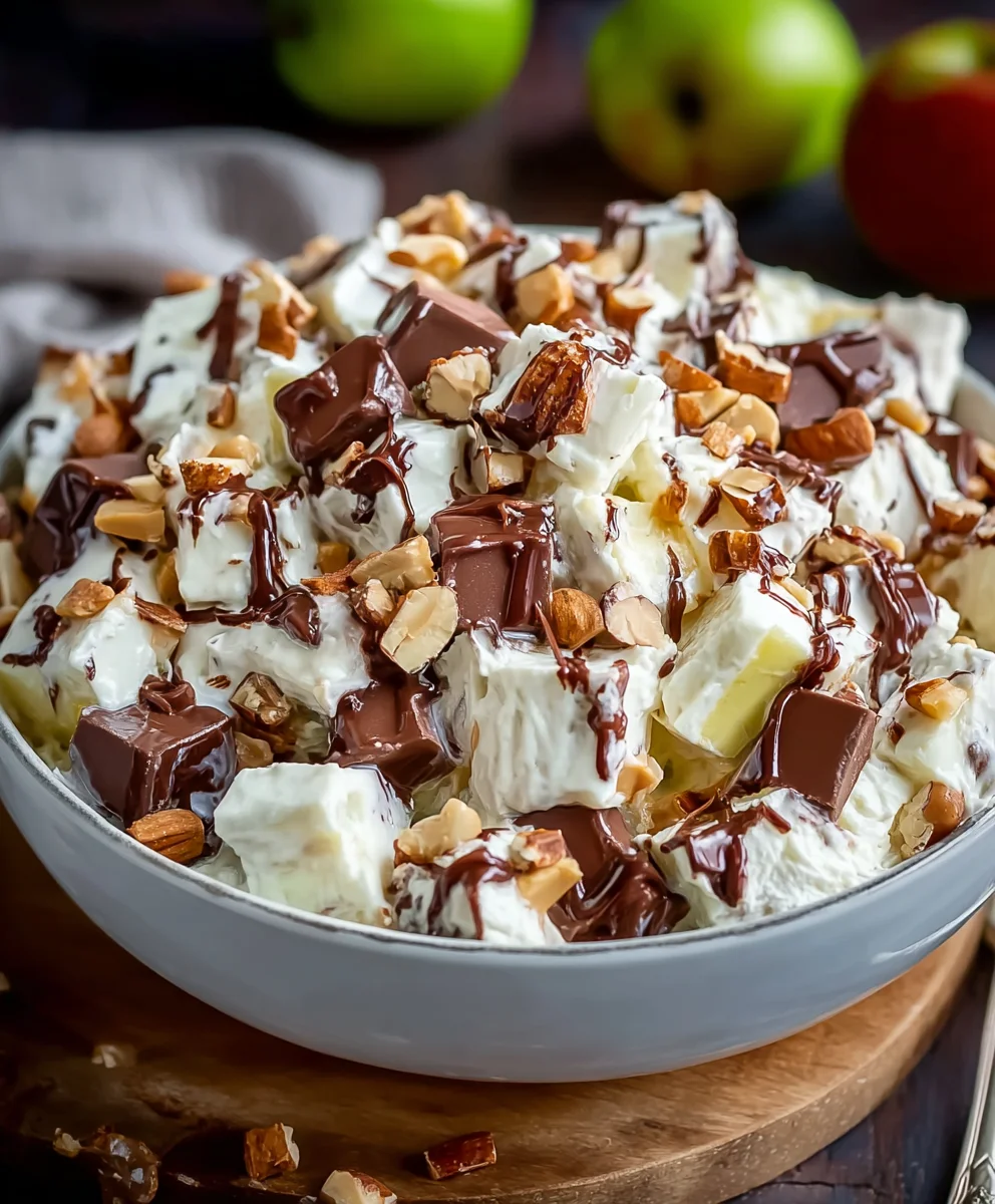 Delectable Snickers Salad Recipe-Sweet Salty Dessert