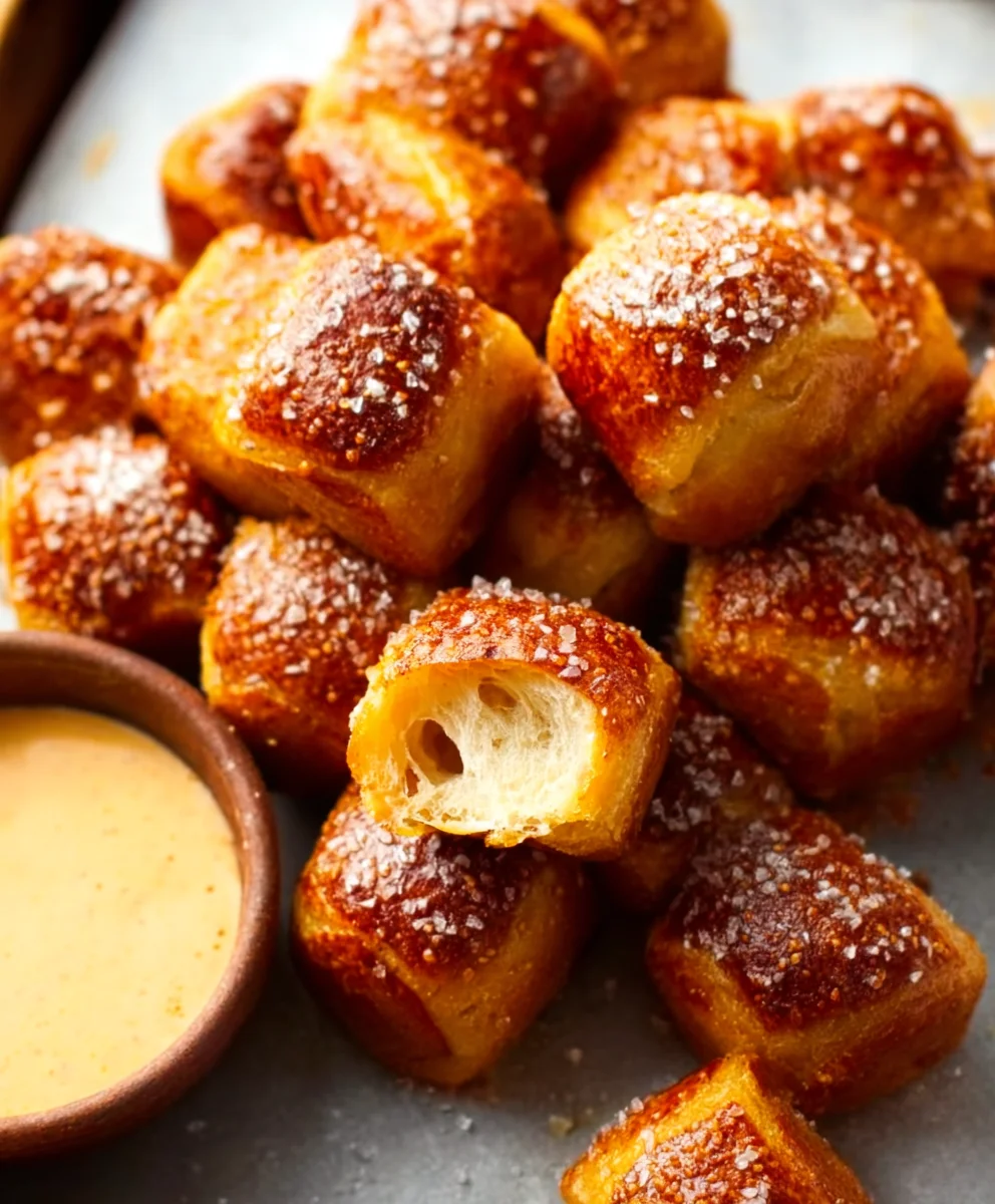 Buttery Soft Pretzel Bites- Easy Homemade Recipe
