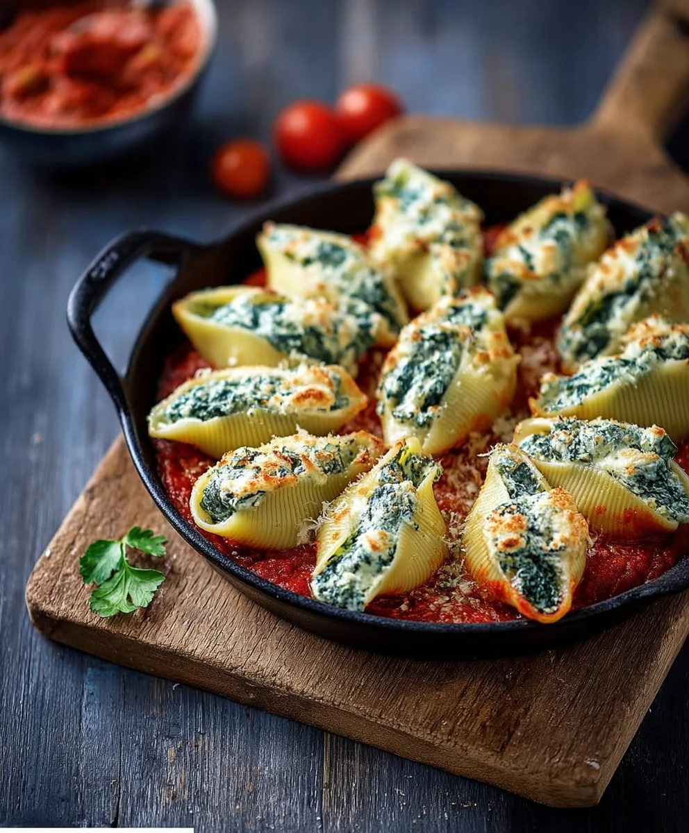 Spinach Ricotta Stuffed Shells Easy Recipe