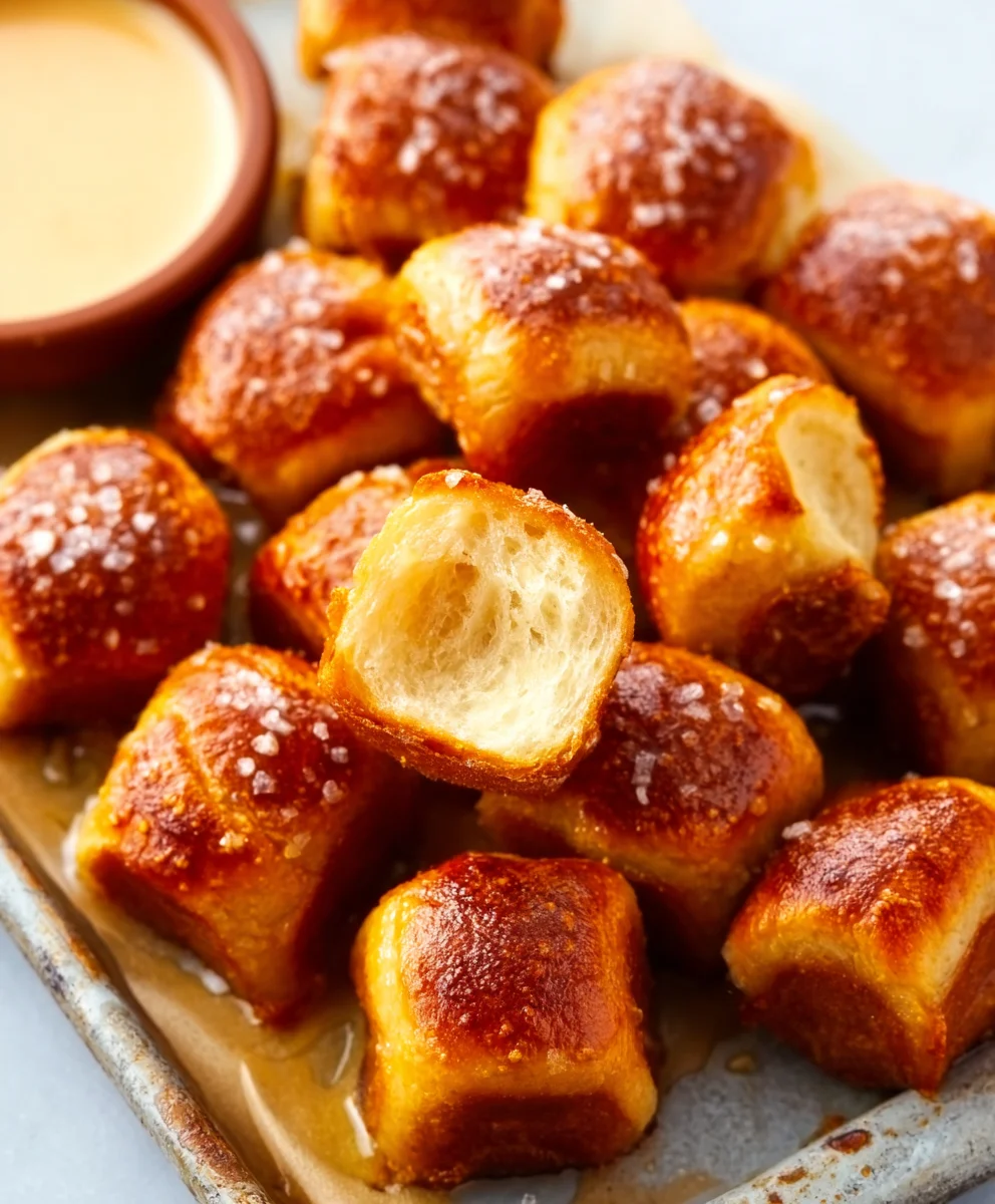 Buttery Soft Pretzel Bites- Easy Homemade Recipe