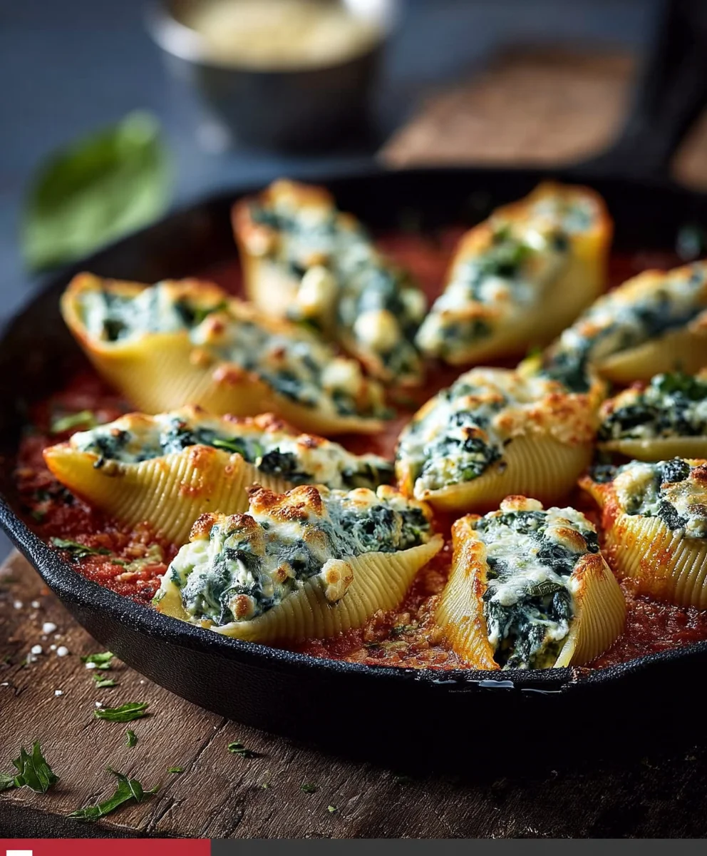 Spinach Ricotta Stuffed Shells Easy Recipe