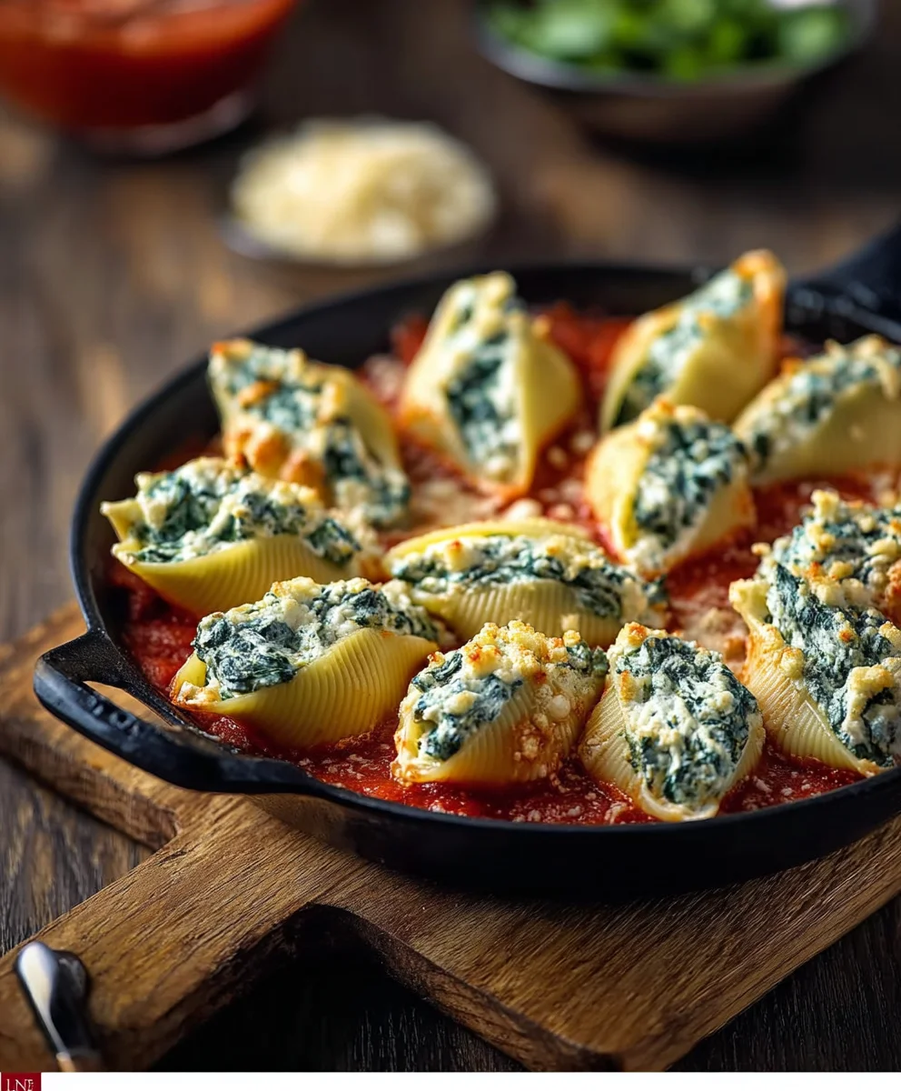 Spinach Ricotta Stuffed Shells Easy Recipe