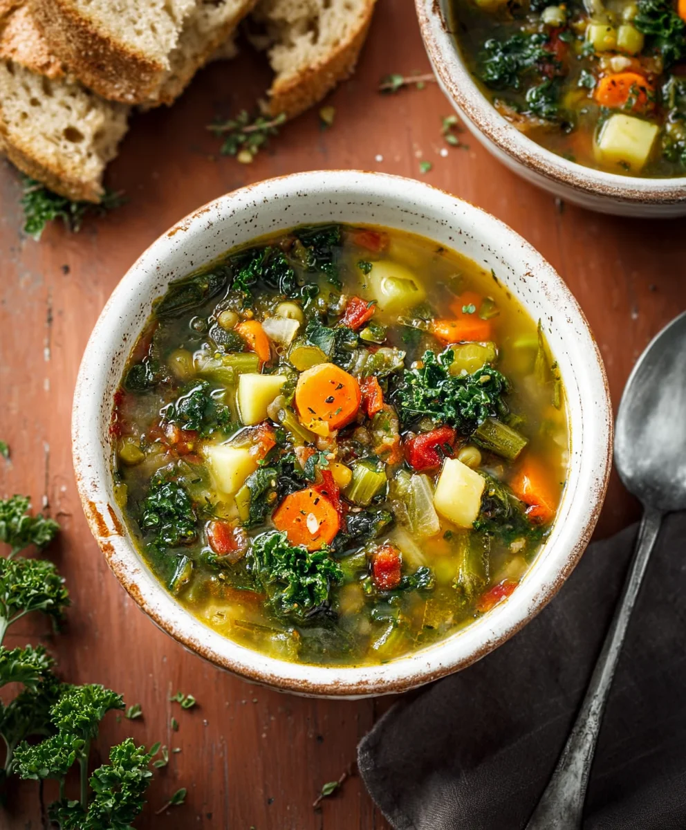 Hearty Vegetable Soup Recipe- Delicious & Easy