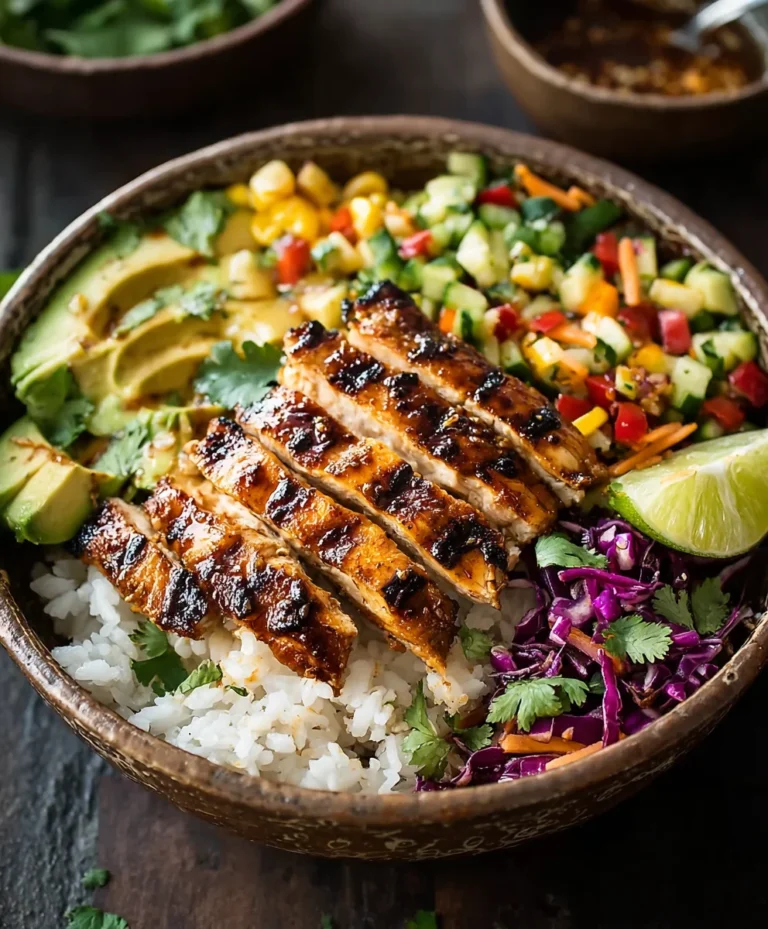 Honey Chipotle Chicken Rice Bowls-Quick Easy Meal