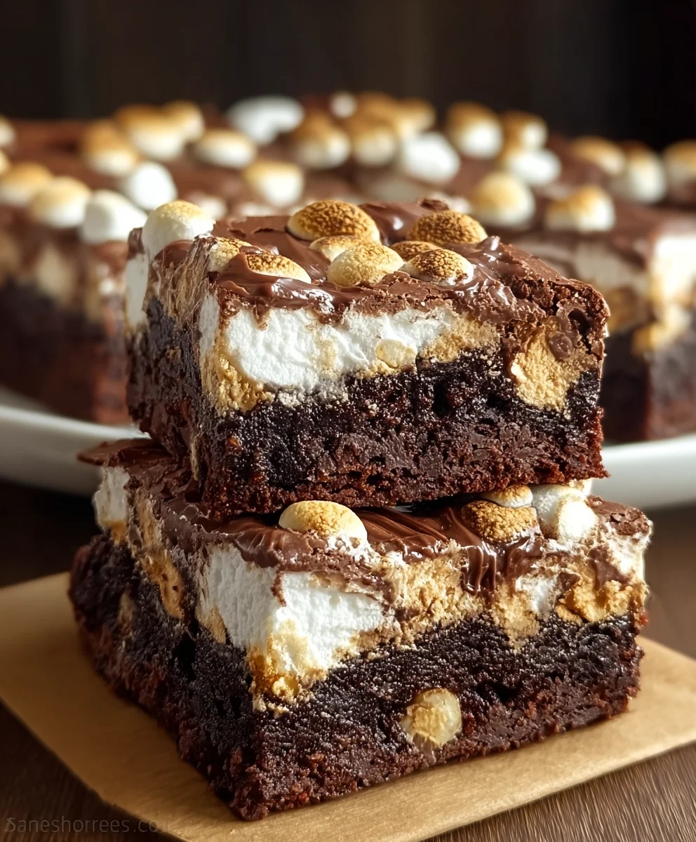 Decadent S'mores Brownies - Easy Gooey Treat