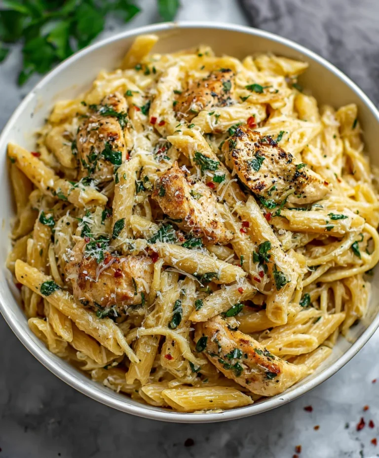 Healthy Garlic Parmesan Chicken Pasta Recipe