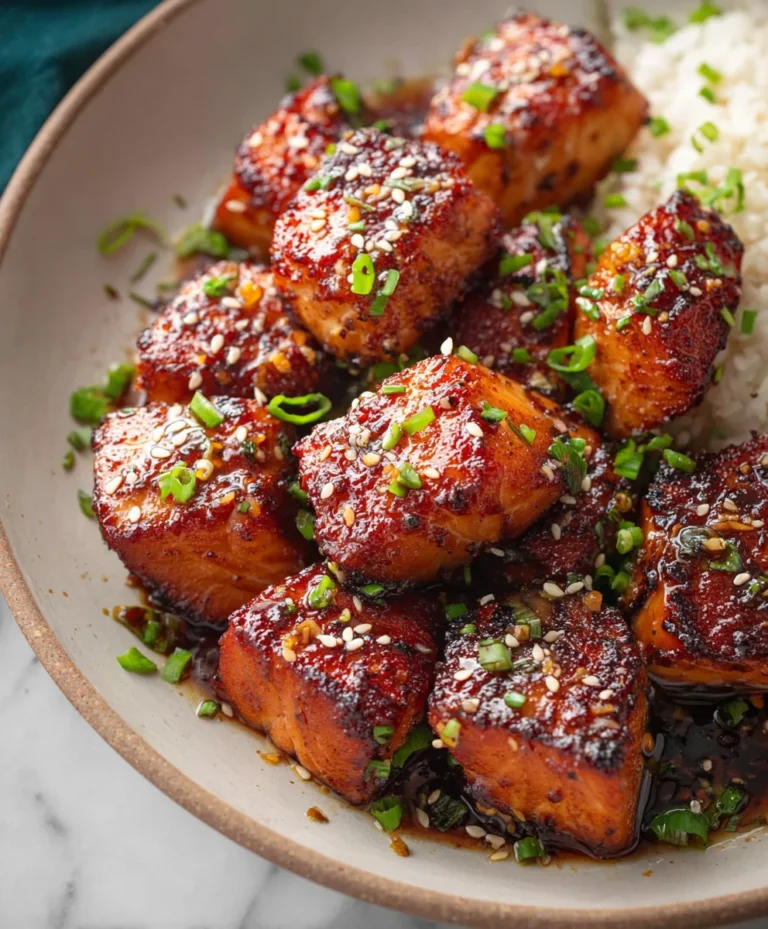 Honey Garlic Salmon Bites Quick Recipe