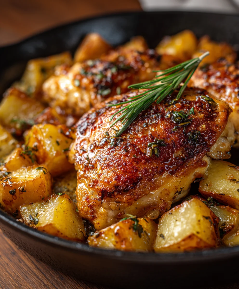 Garlic Butter Beef and Potatoes Skillet Dinner