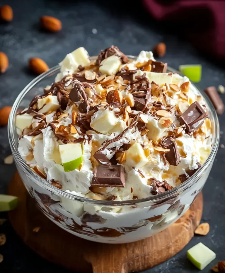 Delectable Snickers Salad Recipe-Sweet Salty Dessert