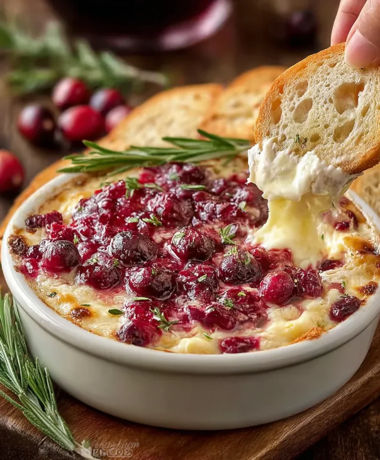 Cranberry Brie Dip- Easy Cheesy Appetizer Recipe