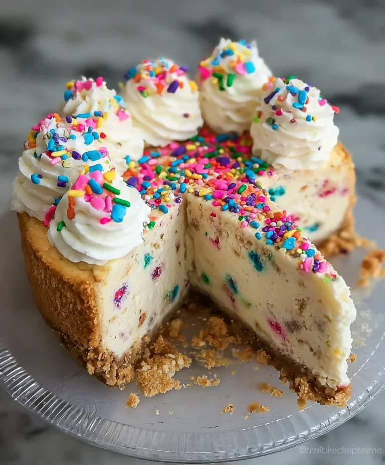 Funfetti Cookie Cheesecake Recipe-Easy & Delicious