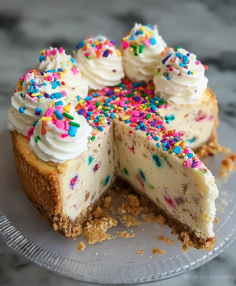 Funfetti Cookie Cheesecake Recipe-Easy & Delicious