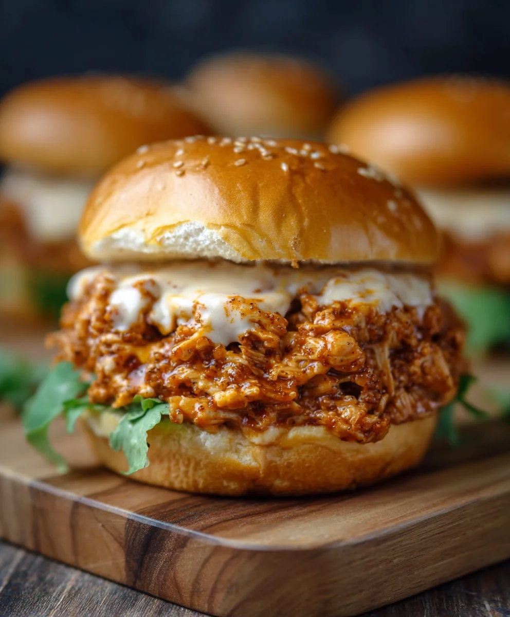 Cajun Chicken Sloppy Joes - Creamy Cheese Sauce