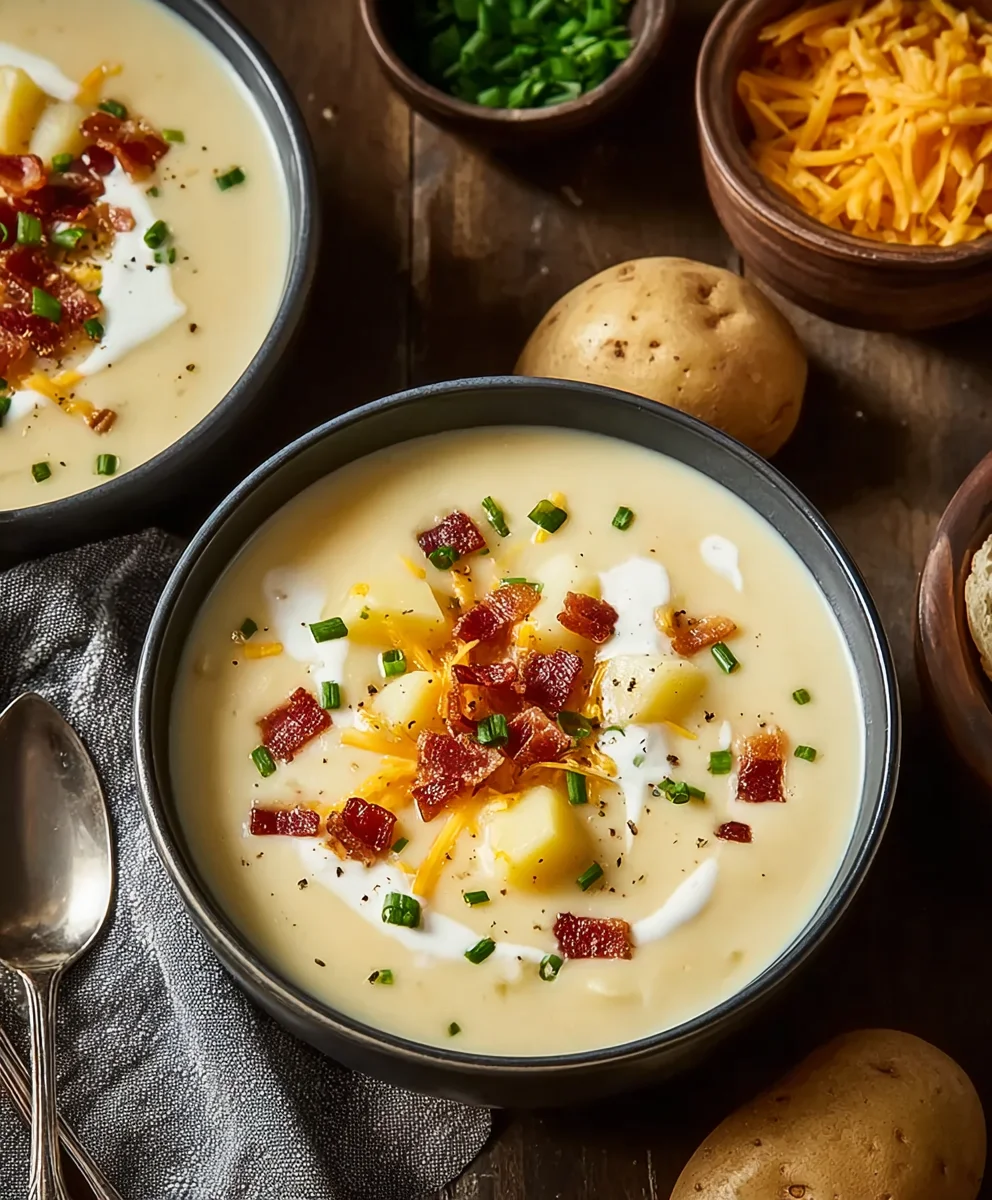 Easy Creamy Potato Soup Recipe-Comfort Food