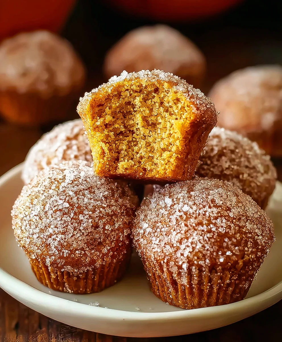 Pumpkin Spice Doughnut Hole Muffins-Sweet Fall Treat