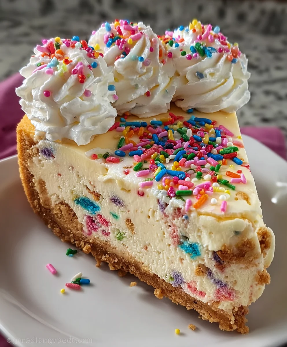 Funfetti Cookie Cheesecake Recipe-Easy & Delicious