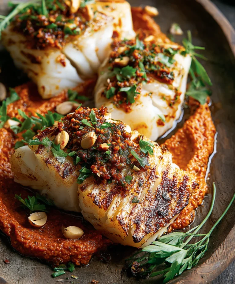 Spanish Grilled Cod Romesco Sauce Recipe