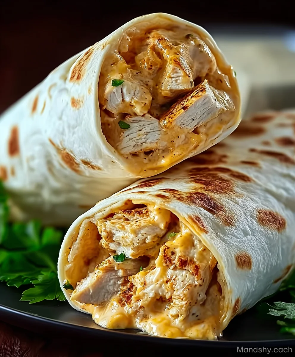 Cheesy Chicken Garlic Wraps- Easy & Delicious Recipe