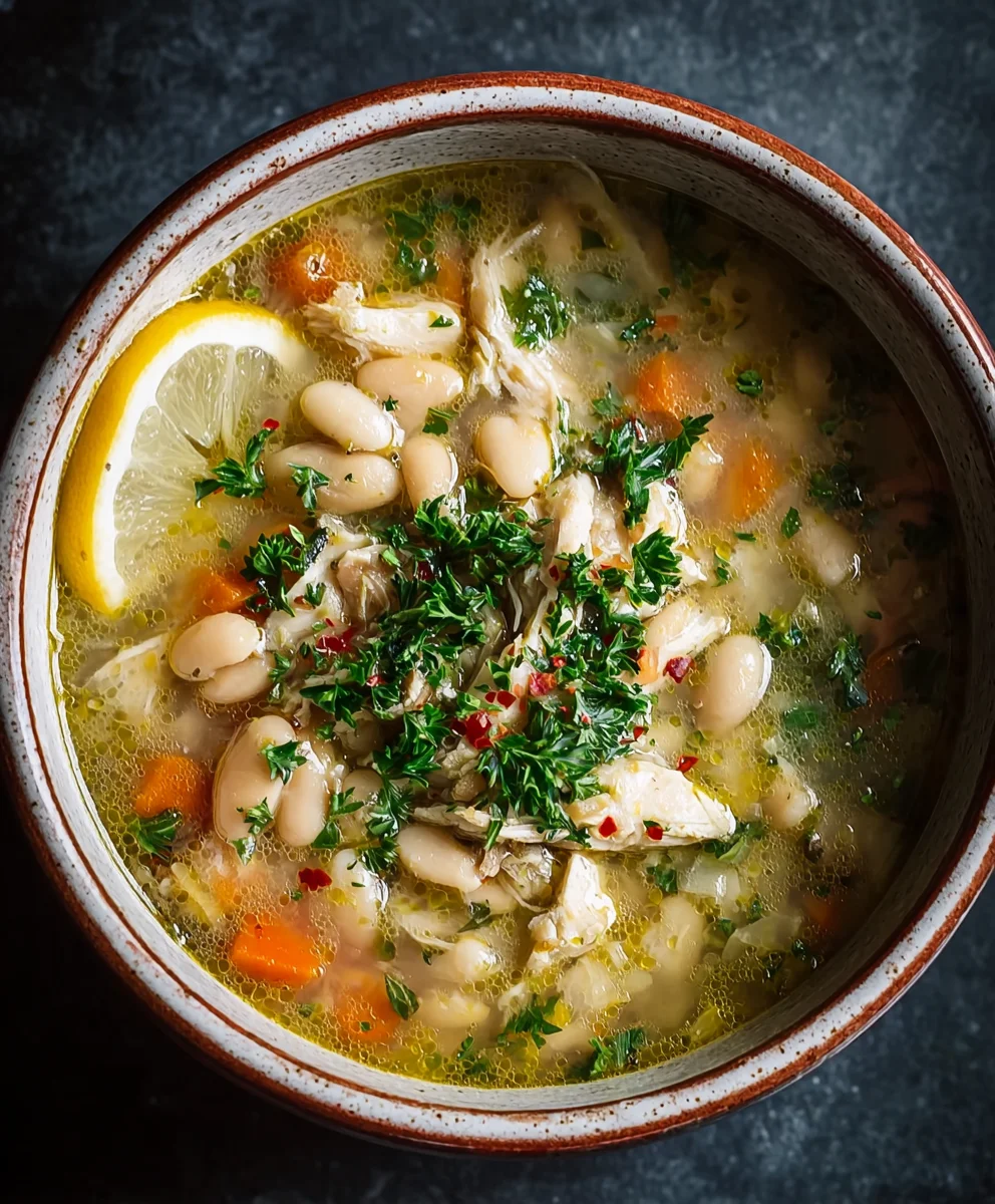 Hearty White Bean Chicken Soup Recipe-Comforting & Delicious