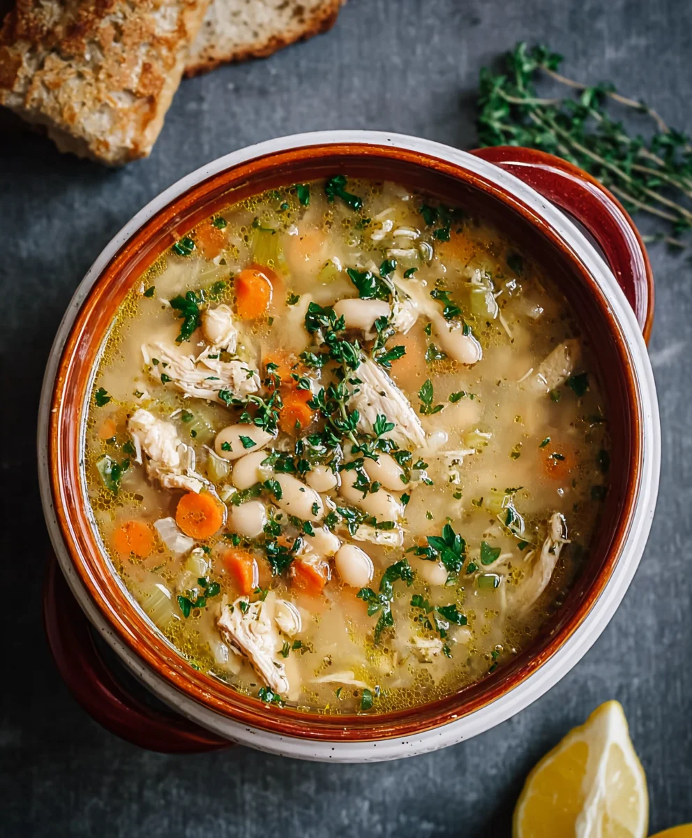 Healthy White Bean Chicken Soup - Easy & Delicious