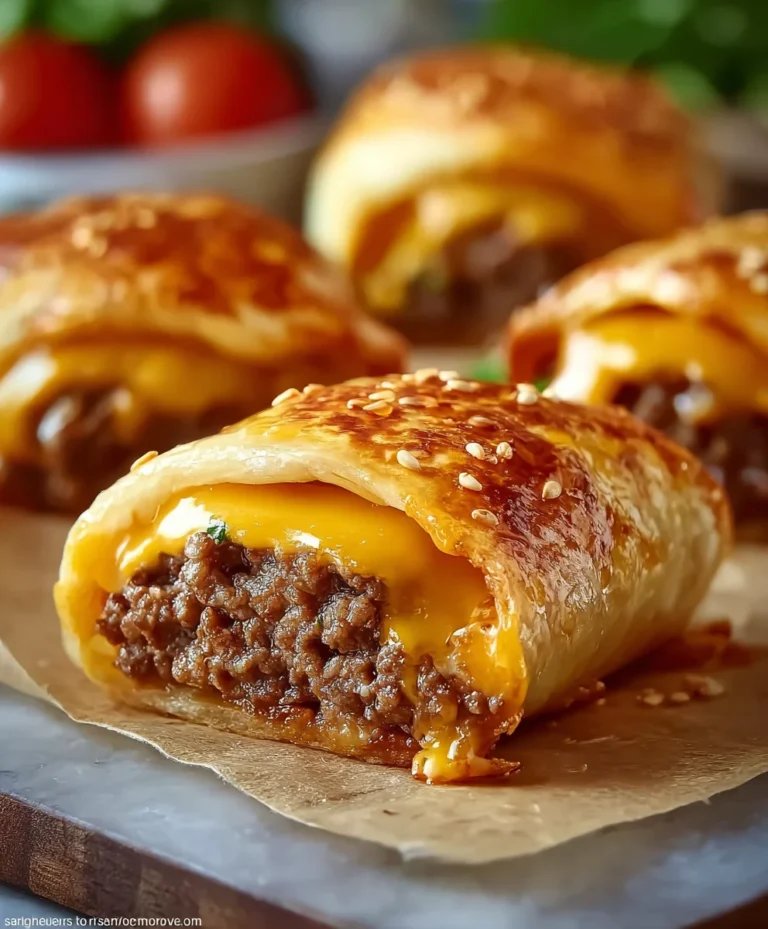 Cheeseburger Twists-Easy Ground Beef Appetizer