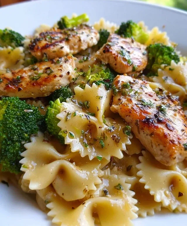 Cowboy Butter Lemon Bowtie Chicken with Broccoli Bliss