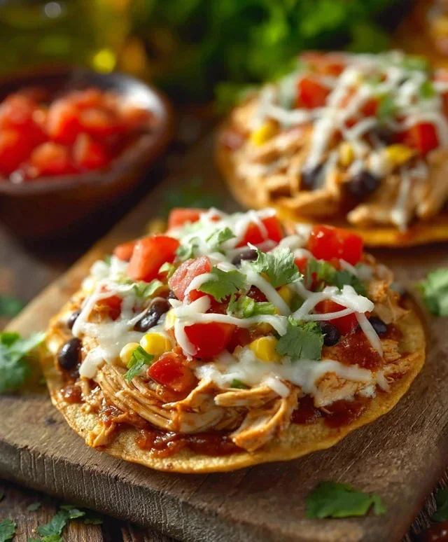 Mexican Rotisserie Chicken Tostadas