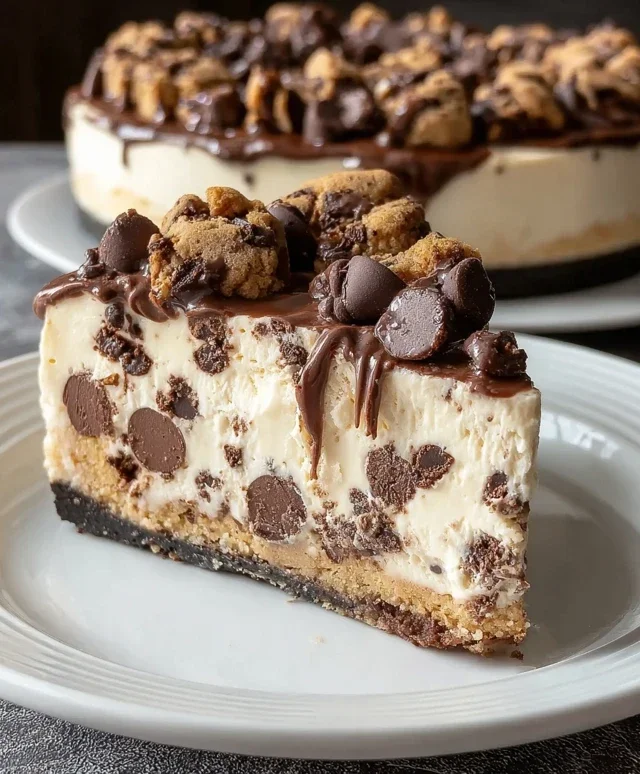 No Bake Cookie Dough Cheesecake