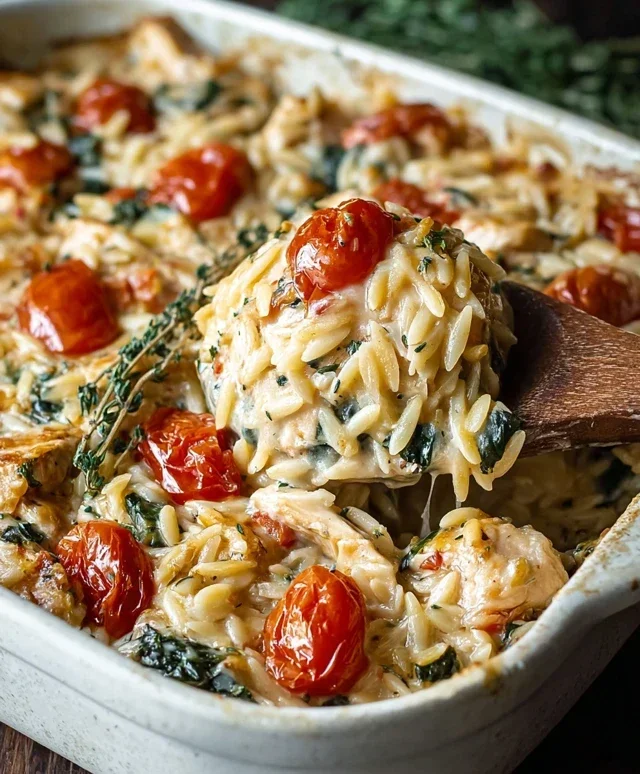 Orzo Tuscan Chicken Bake