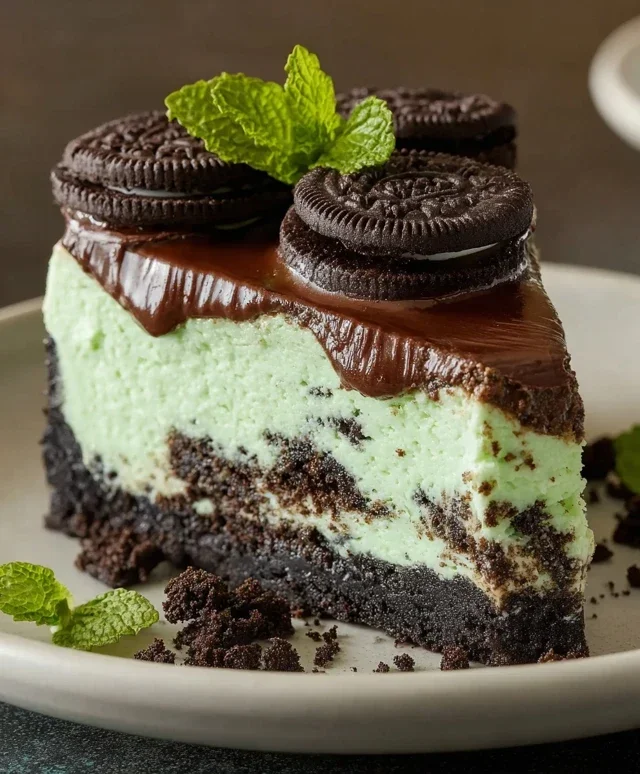 Mint Oreo Cheesecake Delight