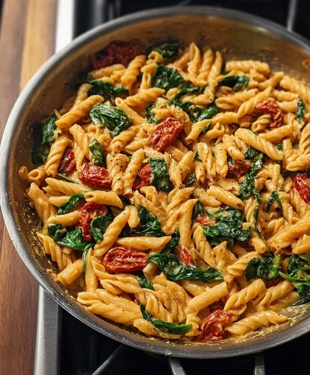 One-Pot Spinach Tomato Pasta
