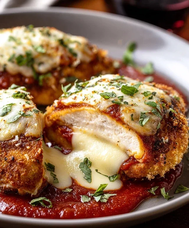 Stuffed Chicken Parmesan Dish