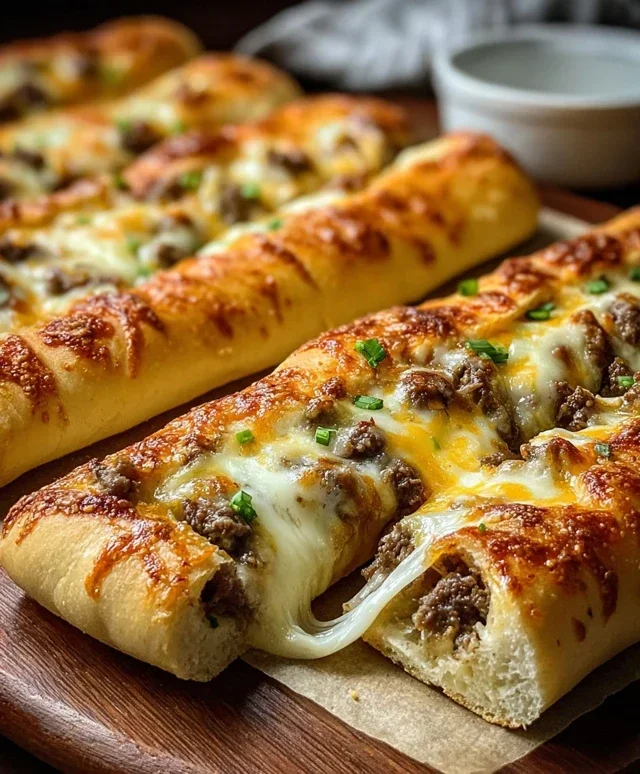 Philly Cheesesteak Stuffed Cheesy Breadsticks