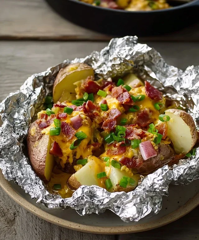 Cheesy Beef Beef Bacon Ranch Potato Foil Packets