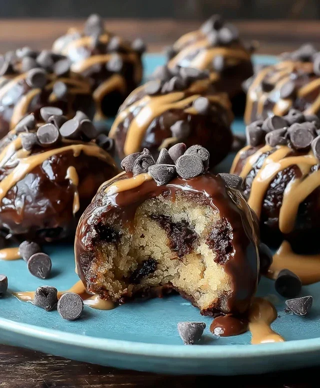 Chocolate Chip Cookie Dough Brownie Bombs