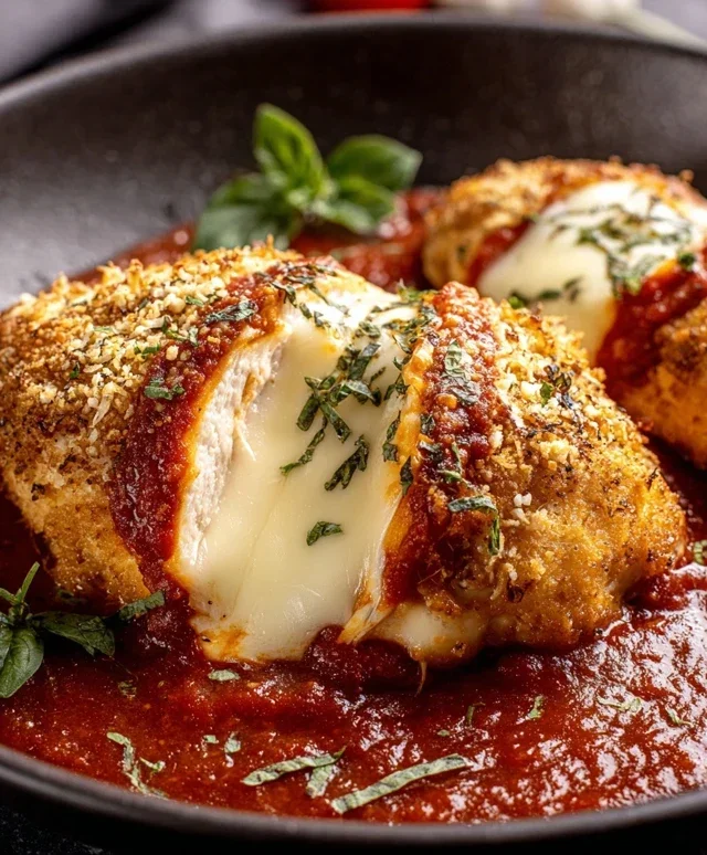 Stuffed Chicken Parmesan Dish