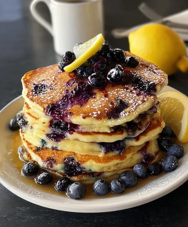 Lemon Blueberry Pancakes