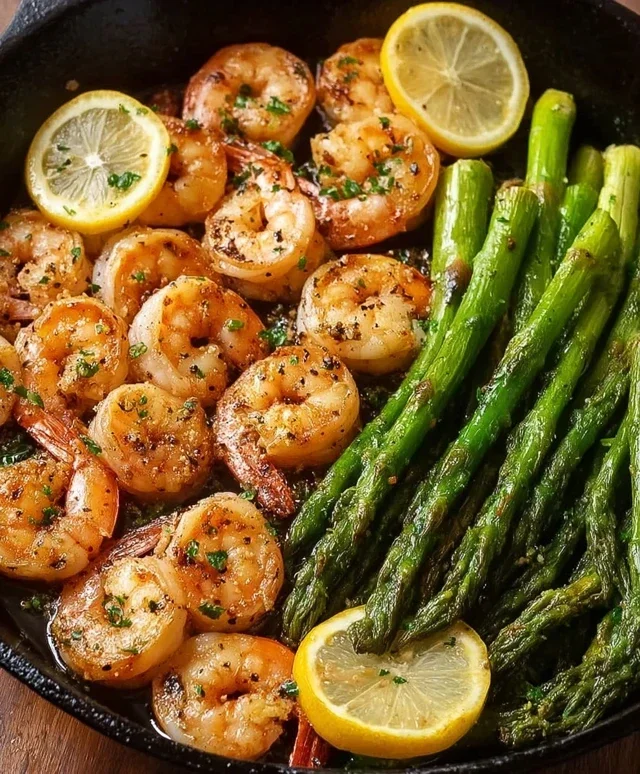 Lemon Garlic Shrimp and Asparagus (20-Minutes)