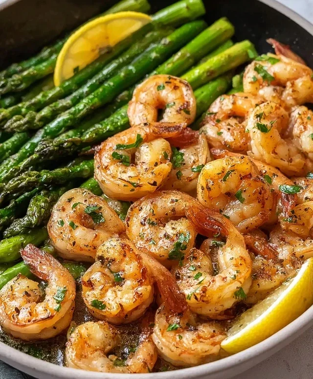 Lemon Garlic Shrimp and Asparagus (20-Minutes)