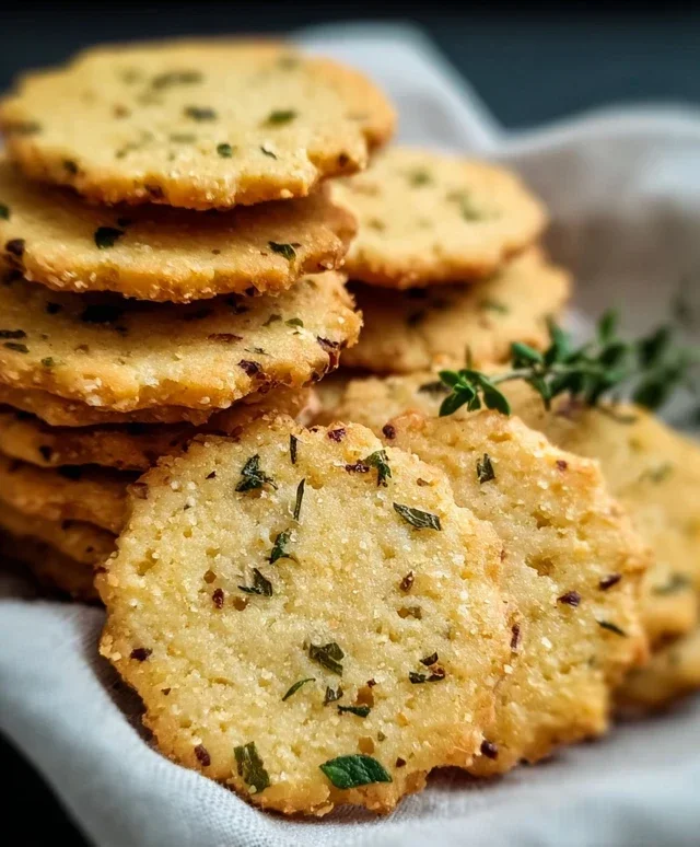 Garlic and Herb Chickpea Flour Snack Crackerss