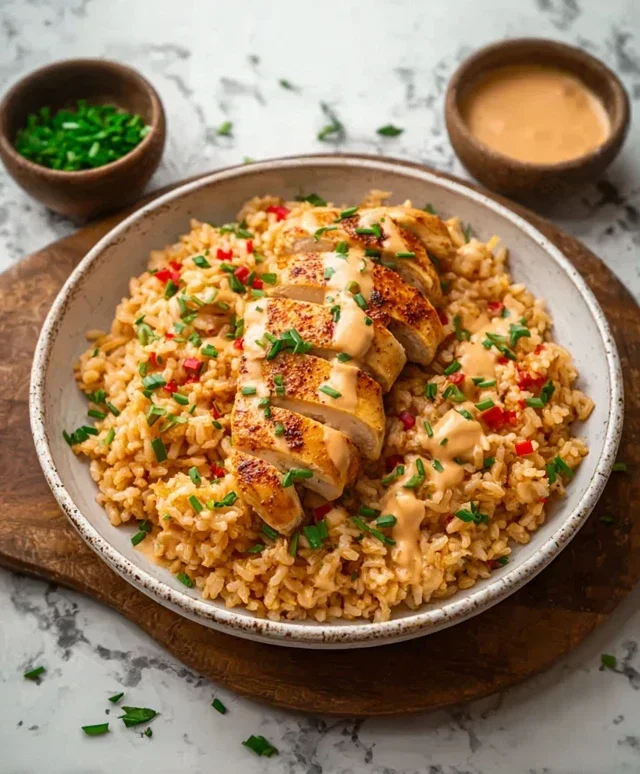 High Protein Creamy Cajun Chicken Rice