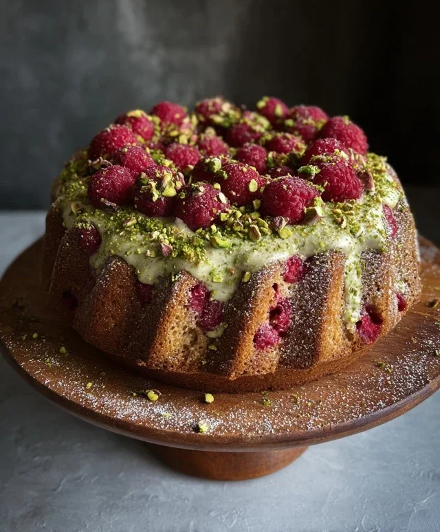Pistachio Raspberry Cake