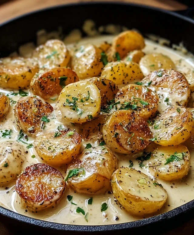 Creamy Garlic Sauce Potatoes