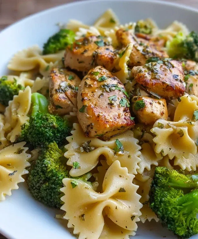 Cowboy Butter Lemon Bowtie Chicken with Broccoli Bliss