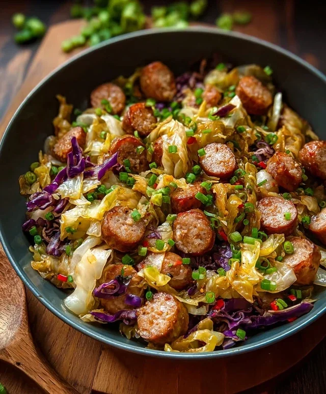 Easy Sausage and Cabbage Stir Fry