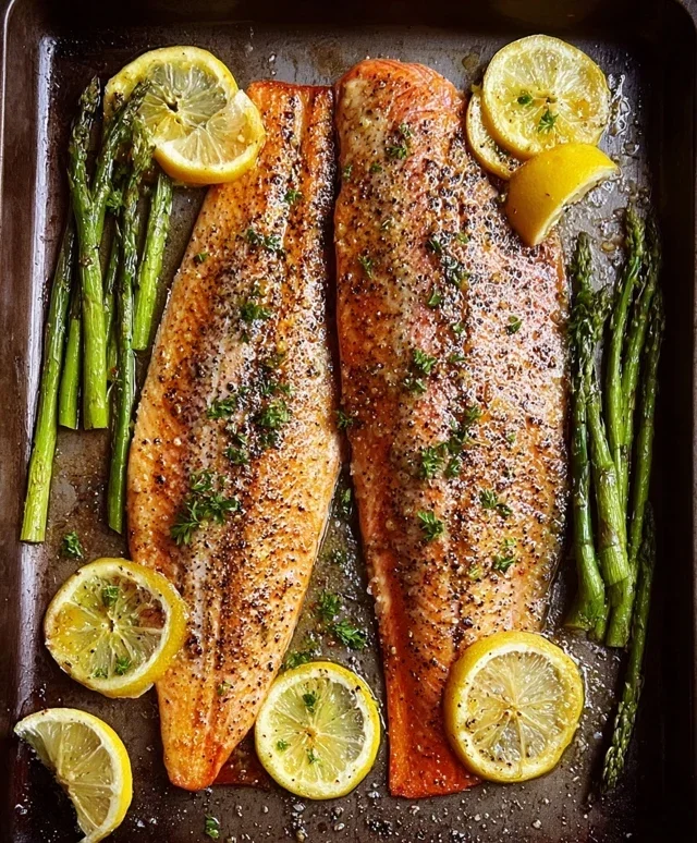 Baked Rainbow Trout with Lemon, Pepper, and Garlic