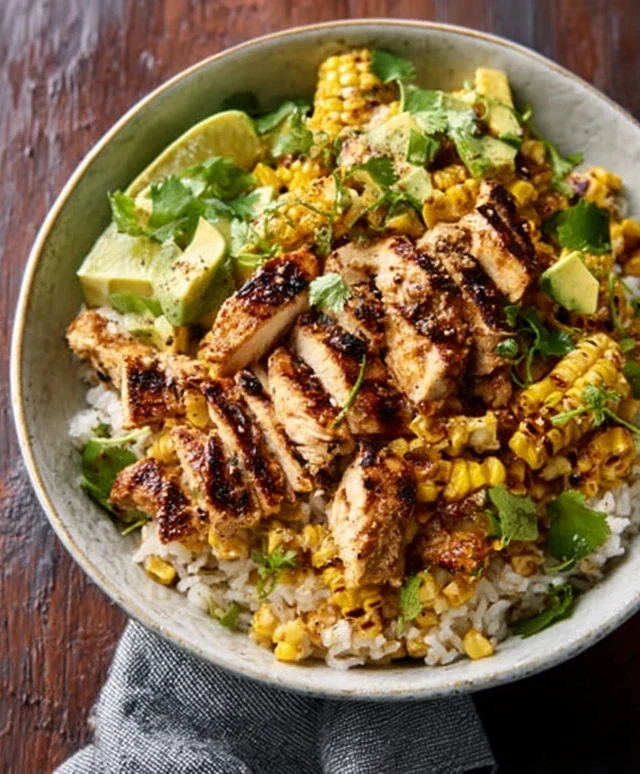 Street Corn Chicken Rice Bowl Recipe