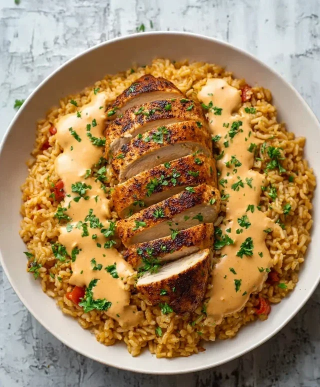 High Protein Creamy Cajun Chicken Rice