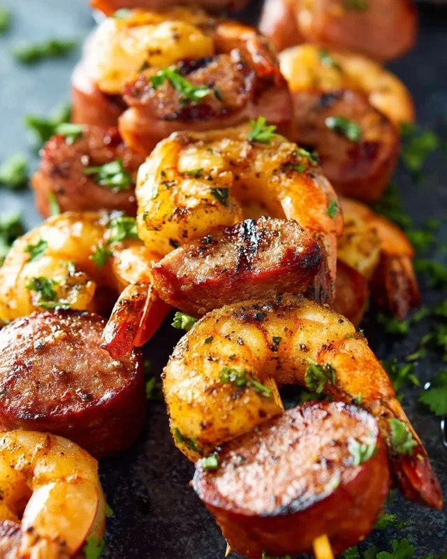 Sausage and Shrimp Kabobs